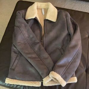 Zara Men’s faux shearling jacket -Large